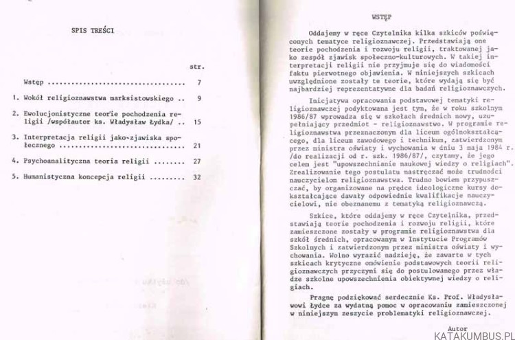 Z zagadnień religioznawstwa 1. Ks. DANIEL OLSZEWSKI