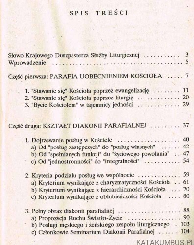 Seminarium diakonii parafialnej. FORMACJA DIAKONIJNA