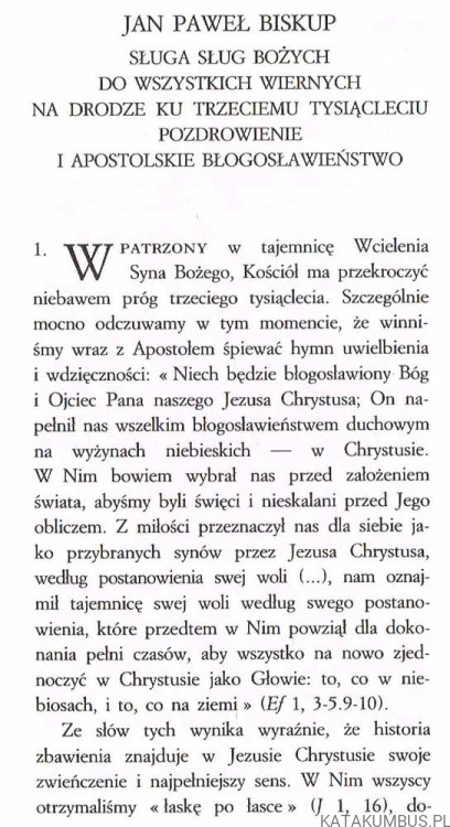 Bulla Incarnationis mysterium. JAN PAWEŁ II