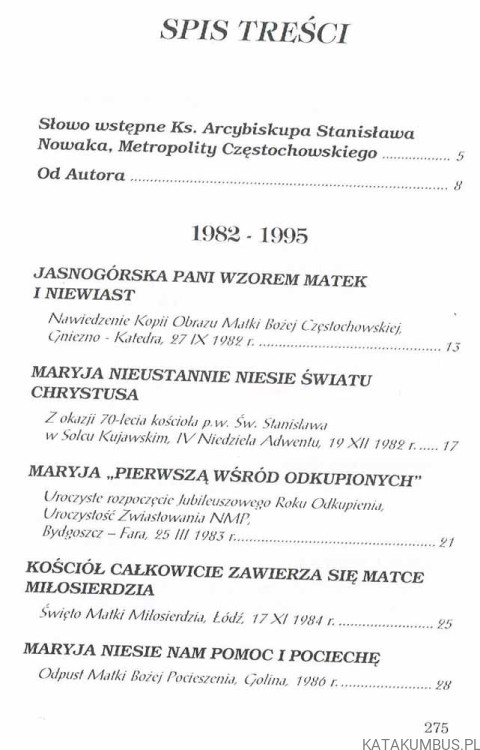 Prowadź nas Maryjo w Trzecie Tysiąclecie. JAN WIKTOR NOWAK BISKUP SIEDLECKI