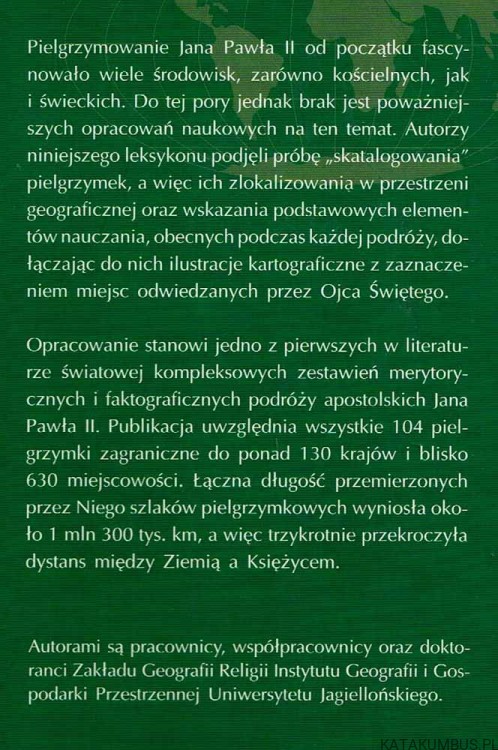Leksykon Pielgrzymek Jana Pawła II. PRACA ZBIOROWA