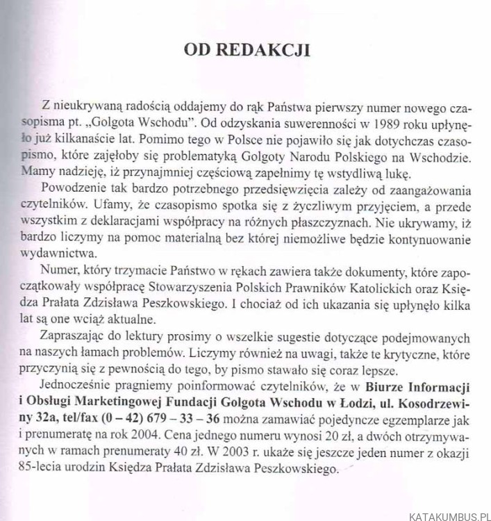 Golgota Wschodu Tom 1/ 2003. PRACA ZBIOROWA
