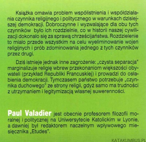 Nędza polityki i moc modlitwy. PAUL VALADIER