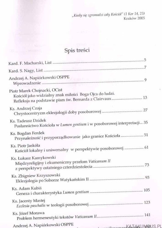Kiedy się zgromadzi cały kościół Studia 12 / red.ks. Józef Morawa