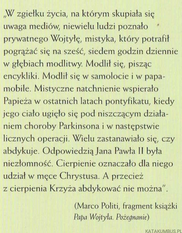 Papa Wojtyła Pożegnanie. MARCO POLITI