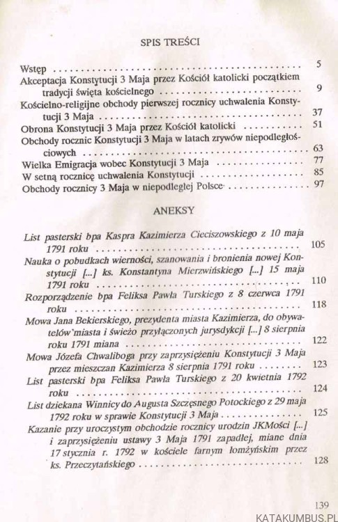 Konstytucja 3 Maja. Kościelno-narodowe tradycje święta. JAN ZIÓŁEK