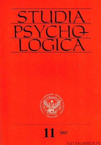 Studia Psychologica nr 11/2011. Red. HENRYK GASIUL