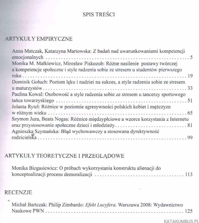 Studia Psychologica nr 11/2011. Red. HENRYK GASIUL