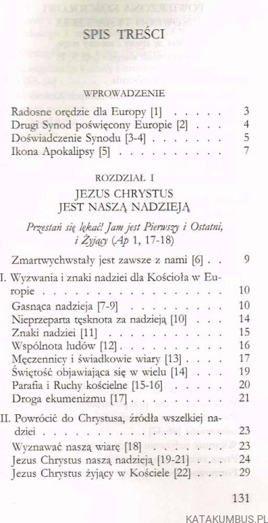 Adhortacja Apostolska Ecclesia in Europa / Jan Paweł II