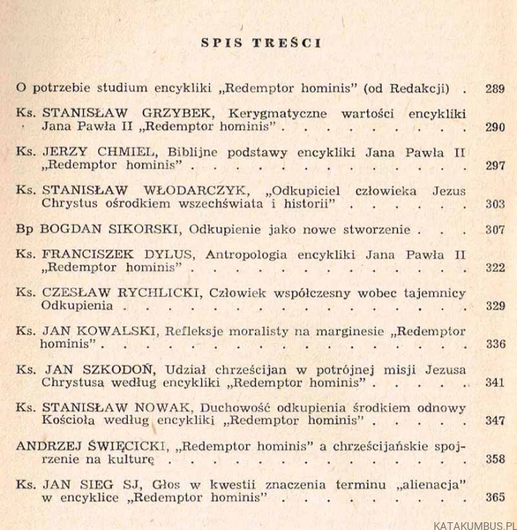 O Encyklice "Redemptor Hominis"