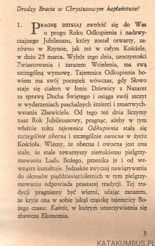 List Ojca Świętego Jana Pawła II do Kapłanów na Wielki Czwartek 1983 r.