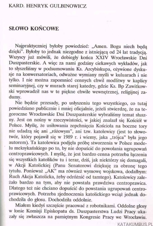 Misja Kościoła w świecie - "Akcja Katolicka" dzisiaj. Ks. IGNACY DEC