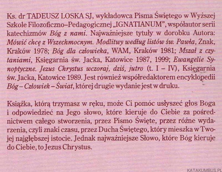 Wszystkie moje źródła są w Tobie. Tom I. Ks. TADEUSZ LOSKA SJ