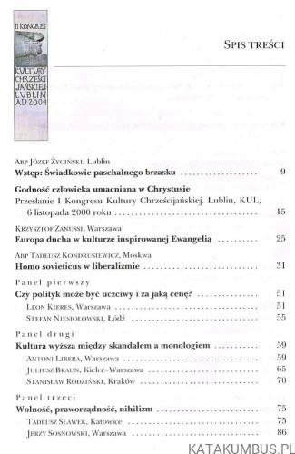 Europa wspólnych wartości. Red. STANISŁAW ZIĘBA