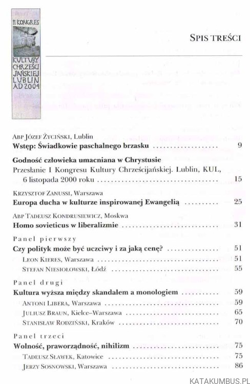 Europa wspólnych wartości. Red. STANISŁAW ZIĘBA