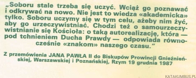 Zadania wyznaczone przez Sobór Watykański II / Apb Jerzy Stroba