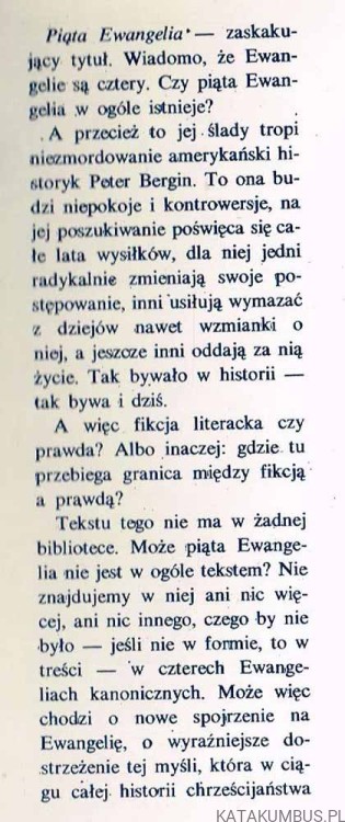 Piąta Ewangelia, MARIO POMILIO