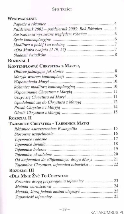 List Apostolski Rosarium Virginis Mariae. JAN PAWEŁ II