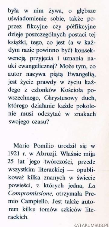Piąta Ewangelia, MARIO POMILIO