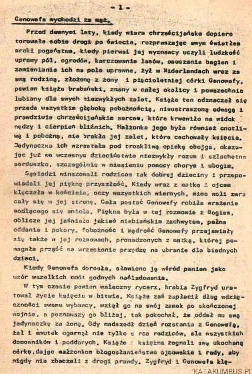 Życie Św. Genowefy. Red. AUGUSTYN PAWLAK