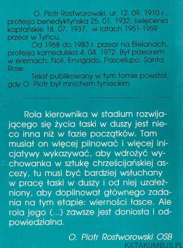 Wierność Łasce / O. Piotr Rostworowski OSB