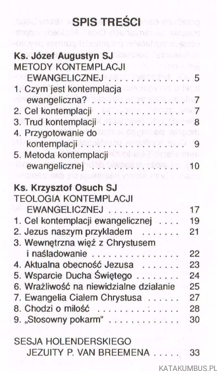 Kontemplacja ewangeliczna. Ks. JÓZEF AUGUSTYN SJ, Ks. KRZYSZTOF OSUCH SJ 2