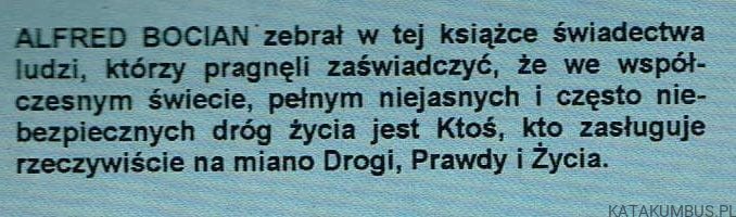Którego szukasz / Alfred Bocian