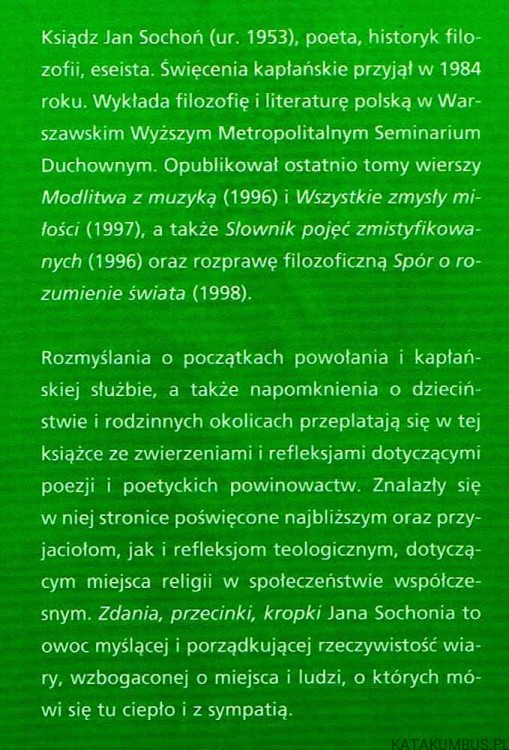 Zdania, przecinki, kropki... Ks. JAN SOCHOŃ 2