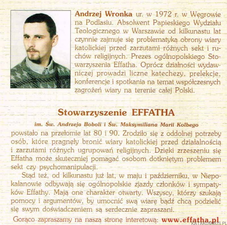 Magia wróżby opętanie. ANDRZEJ WRONKA
