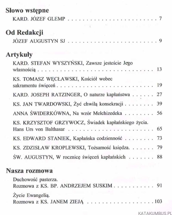 Być księdzem być pasterzem. Pastores nr 1/ 1998