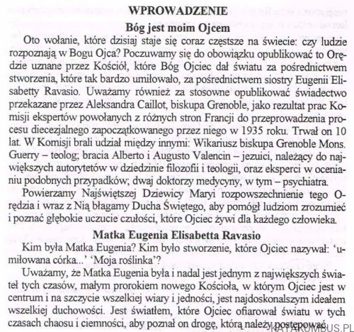 Bóg Ojciec mówi do swoich dzieci. S. EUGENIA E. RAVASIO