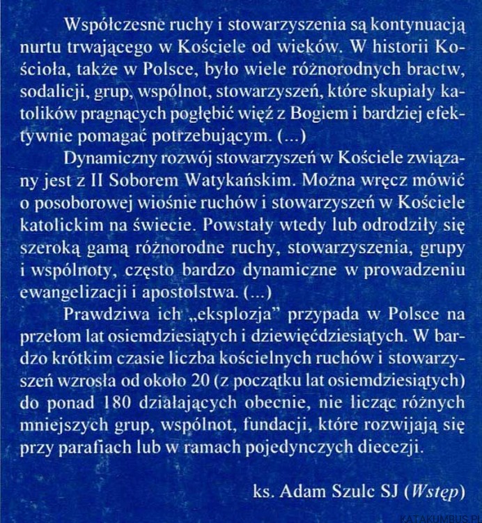 Ruchy katolickie w Polsce - Informator. RADA RUCHÓW KATOLICKICH
