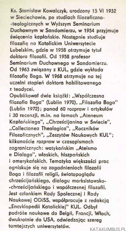 Z problematyki dialogu chrześcijańsko-marksistowskiego / Ks. Stanisław Kowalczyk