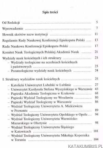 Struktury i kadra naukowo-dydaktyczna / ks. Czesław Rychlicki
