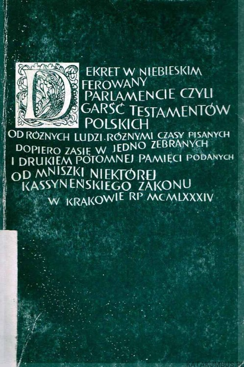 Dekret w niebieskim ferowany parlamencie / s. Małgorzata Borkowska OSB