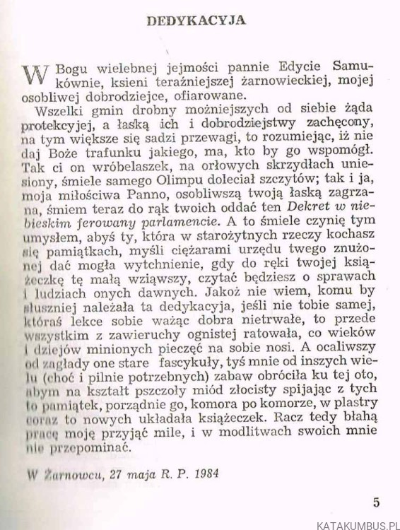 Dekret w niebieskim ferowany parlamencie / s. Małgorzata Borkowska OSB