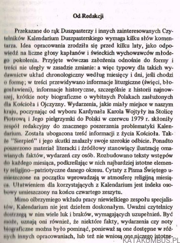 Kalendarium duszpasterskie. Cz. 1: styczeń-marzec
