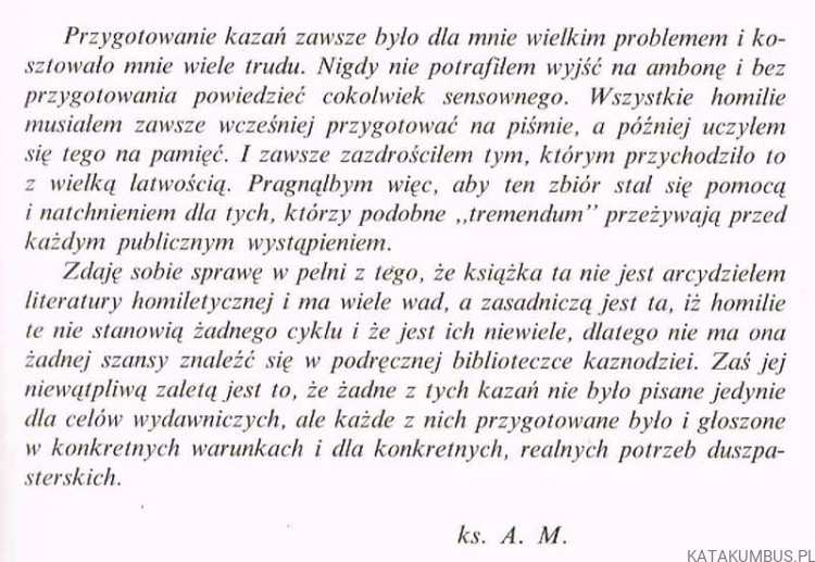 Homilie. Ks. Artur Mezglewski