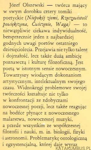 Waga.  Józef Olszewski