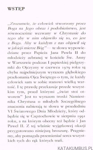 Ojciec święty i młodzież u progu trzeciego tysiąclecia chrześcijaństwa / Mons. Pier Giorgio Falciola OCD