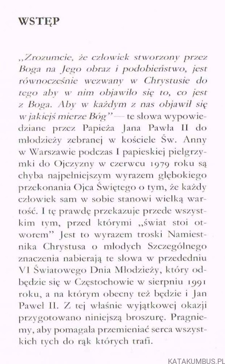 Ojciec święty i młodzież u progu trzeciego tysiąclecia chrześcijaństwa / Mons. Pier Giorgio Falciola OCD