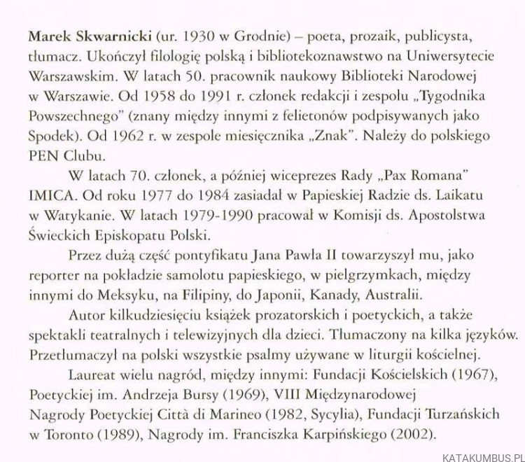 Jan Paweł II. Pozdrawiam i błogosławię. Opr. MAREK SKWARNICKI