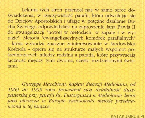 Ewangelizacja w parafii. Metoda "komórek" / Giuseppe Macchioni