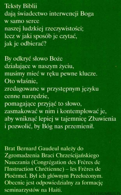 Smak Słowa Bożego. BERNARD GAUDEUL