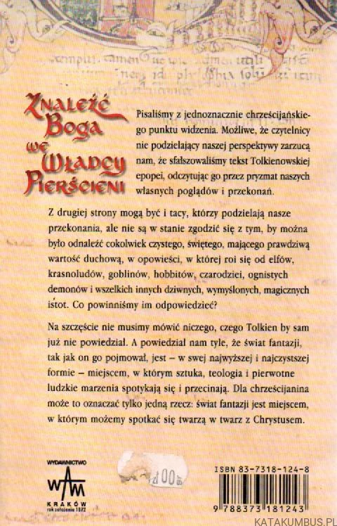 Znaleźć Boga we Władcy Pierścieni. KURT BRUNER, JIM WARE