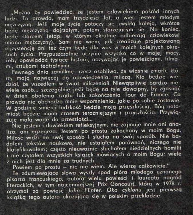 Oko cyklonu. DIDIER DECOIN