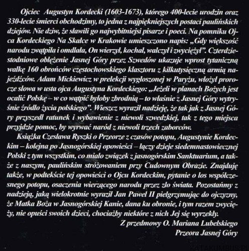 Przeor Kordecki. CZESŁAW RYSZKA