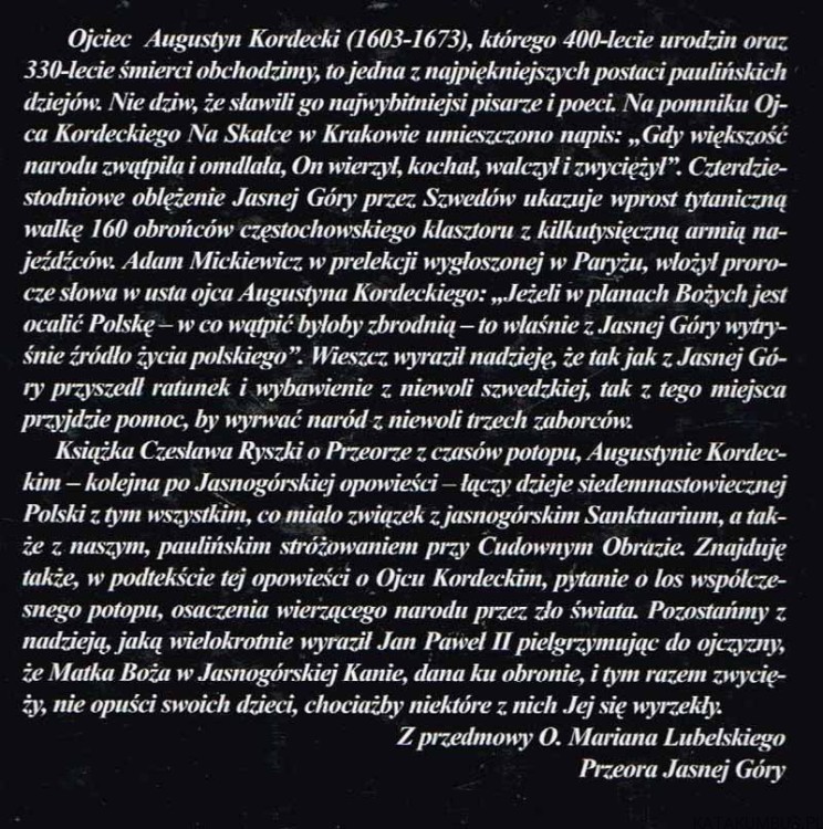 Przeor Kordecki. CZESŁAW RYSZKA