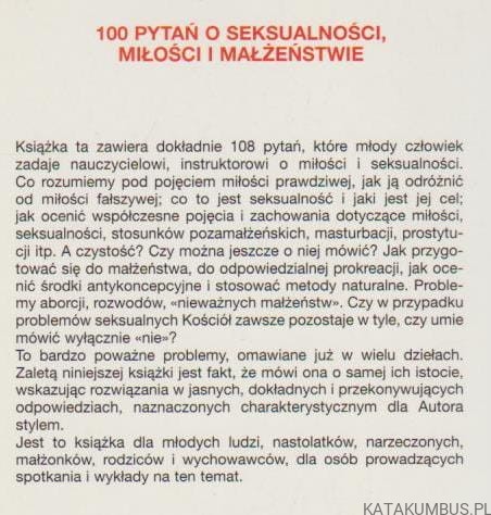 100 pytań o seksualności, miłości i małżeństwie. NICOLA DE MARTINI