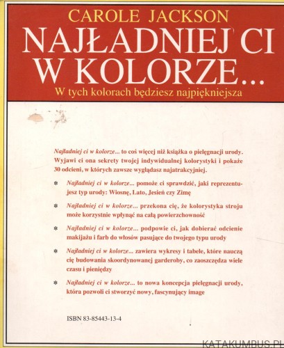 Najładniej ci w kolorze... CAROLE JACKSON